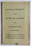[VEILINGBOEKJE ONROEREND GOED] - [Veilingboekje betreffende onroerend goed Workum, Friesland] Openbare Verkooping van een Sathe en landen in het Workumer-Nieuwland onder Workum, Notaris A. Jukema te Workum, 1933, 16 pp.