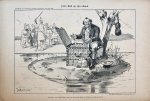 Braakensiek, Johan (1858-1940) - [Original lithograph/lithografie by Johan Braakensiek] John Bull (Verenigd Koninkrijk) op zijn eiland, 16 Januari 1898, 1 pp.