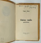 Hugo Claus - Kleine reeks [met gesigneerde opdracht aan Roger Plancke en Marie-José Claus] Gedichten