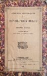 BARTELS Adolphe - Documens historiques sur la Révolution belge (seconde édition)
