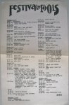 N.N. / Escher, Gielijn (vormg.) - Festival of Fools Shaffy Melkweg Paradiso june 4-20 1976 / 4 programma's