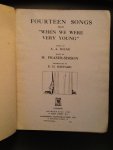 by Harold & Milne, A. A. (Alan Alexander) Fraser-Simson (Author) - Fourteen songs from "When we were very young"; Words by A. A. Milne. Music by H. Simon-Fraser. Decortions by E. H. Shepard