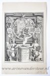 Jan Goeree (1670-1731) - [Antique title page, 1708] Allegory on the marriage between Jacob van Oosterwyck and Anna Bruyn / Allegorie op de huwelijksverbintenis tussen Jacob van Oosterwyck en Anna Bruyn, published 1708, 1 p.