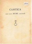 redactie - Cantica - anno sacro MCML concinenda