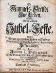 Erdmann Neumeister, Rudolph Beneke. - [Pamphlet, Germany, Sermon, 1730, Rare] Die Himmels-Freude auf Erden. Welche, wie sie an dem Jubel-Feste wegen der vor zwey hundert Jahren zu Augsburg abgelegten Confession der wahren, recht gläubigen Protestanten, ...