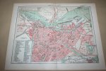  - Kaart/plattegrond van de stad Amsterdam - circa 1905