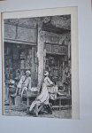 - Koopman in glaskoralen te Jaffa. Gravure uit "De aarde en haar volken" 1883. 25x18 cm - Koopman in glaskoralen te Jaffa. Gravure uit "De aarde en haar volken" 1883. 25x18 cm