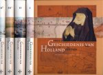 Nijs, Thimo de & Eelco Beukers (redactie) - Geschiedenis van Holland (vier delen): Deel I - tot 1572; Deel II - 1572 tot 1795; Deel IIIa - 1795 tot 2000; Deel IIIb - 1795 tot 2000