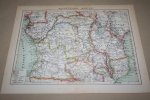  - Oude kaart Equatoriaal Afrika - circa 1905