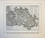  - [Cartography, antique print, etching] Map of Lille [Ryssel, Rijsel], published 1738.