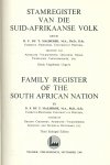 Malherbe, dr. D. F. Du T. - STAMREGISTER VAN DIE SUID-AFRIKAANSE VOLK --  FAMILY REGISTER OF THE SOUTH AFRICAN NATION - 3e  Uitgebreide editie 1966 - Standaardwerk - In zeer goede staat!