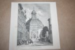  - Antieke gravure - Oost- of Koepelkerk te  Middelburg (Zeeland) - 1875