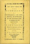 BERTHOUD, F. - Regt gebruik der Uurwerken of Handleiding voor onbedrevene, om hunne klok-en zak-uurwerken zelve te regelen en te bestieren