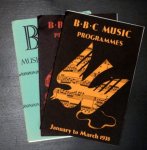 BBC: - [set of 3 programmes] BBC Music Programmes. April to June 1937, Autumn 1937, January to March 1938
