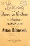 Rubinstein, Anton: - Lichtertanz der Bräute von Kaschmir für Orchester aus der Oper "Feramors"