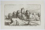 Visscher, Claes Jansz (1586/87-1652) - [Reprint etching/ets] View of Kostverloren castle/Gezicht op kasteel Kostverloren bij Amsterdam aan de Amstel.