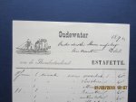 Gemeente Oudewater - Zestien gezegelde nota's  van  De Oudewatersche Stoomwasscherij met  een aardige afbeelding van een stoomboot.