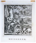 Luyken, Jan (1649-1712) and Luyken, Caspar (1672-1708) - Antique print/originele prent: De Jaager/The Hunter.