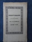  - Feestviering bij de ontsluijering van het standbeeld van Jacob Cats, ridder, raadspensionaris van Holland. Opgerigt te Brouwershaven, den 11den december 1829.