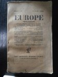 Revue Mensuelle - Europe. Numéro spécial consacré à Tolstoï