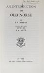 GORDON, E.V. - An Inroduction To Old Norse (Second edition, revised by A.R. Taylor)