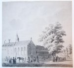 after Cornelis van Noorde (1731-1795) (?) - [Antique drawing] The Orphanage in Haarlem (Weeshuis Haarlem). ca. 1768.