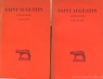 AUGUSTINUS, AURELIUS, AUGUSTINE - Confessions. Texte établi et traduit par Pierre de Labriolle. Complete in 2 volumes.