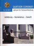  - Quatuor Coronati Jahrbuch für Freimaurerforschung Nr. 54/2017: Aufklärung Humanismus Zukunft