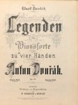 Dvorák, A.: - Legenden für Pianoforte zu vier Händen. Op. 59. Erstes-Zweites Heft