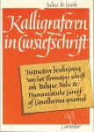 Goede, Julius de - Kalligraferen in Cursiefschrift.