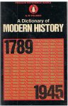 Palmer, AW - A dictionary of modern history 1789 - 1945