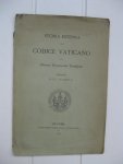 Giorgi, I. - Storia esterna del Codice Vaticano del Diurnus Romanorum Pontificum. Richerce di -.