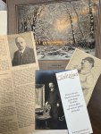 APOL, L., - Louis Apol collection: original photograph of Louis Apol posing next to a chair and in front of a painting by Delboy & Baer of Den Haag and some other documents.