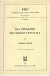 Schur, Wilhelm. - Das Zeitalter des Marius und Sulla.
