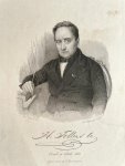 Wehmeijer, W.F. after A.J. Ehnle. - [Original lithography, 19th century] Portrait print of poet and writer Hendrik Tollens (1780-1856) made by W.F. Wehmeijer after A.J. Ehnle.