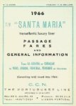 Portuguese Line - Brochure Santa Maria 1966 Portuguese Line