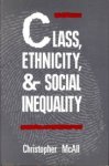 MCALL, CHRISTOPHER - Class, ethnicity and social inequality