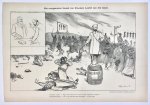 Braakensiek, Johan (1858-1940) - [Original lithograph/lithografie by Johan Braakensiek] Het voorgenomen bezoek van President Loubet aan den Czaar, 4 Mei 1902, 1 pp.