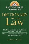Clapp, James E - Webster's Dictionary of the Law