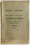 [VEILINGBOEKJE ONROEREND GOED] - [Veilingboekje betreffende onroerend goed Workum, Friesland] Publieke Verkooping van twee uitmuntend vruchtbare Saten (Sathe, Sate) en landen gelegen onmiddellijk aan de bebouwde kom van Workum, Notaris C. Tjebbes te Workum, 1922, 25 pp.
