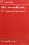 MARX, K., POL. K. VAN DER - Marx contra Ricardo. De wet van de dalende winstvoet.