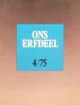 Deleu, Jozef  e.a. - Ons Erfdeel Algemeen Nederlands tweemaandelijks cultureel tijdschrift 18e jaargang 4/75