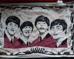  - Linnen Beatles - thee doek in zeer nette staat