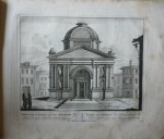 Schenck, Petrus [Pieter Schenk] - Tempel van Saturnus de Schatkamer des R. Volks aan de zyde van Severus Eerepoort 79. Originele kopergravure.