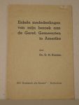 Kersten, Ds. G.H. - Enkele mededeelingen van mijn bezoek aan de Geref. Gemeenten in Amerik
