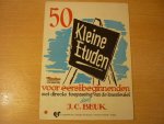 Beuk, J.C. - 50 kleine Etuden voor eerstbeginnenden met directe toepassing van de bas-sleutel