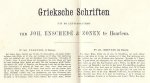 ENSCHEDÉ LETTERPROEF - Grieksche Schriften uit de lettergieterij van Joh. Enschedé & Zonen te Haarlem.