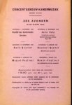 Ravel, Maurice: - [Flyer] Concertgebouw-Kamermuziek. Zes avonden in de koeine Zaal.. Zaterdag 1 november 1930 - woensdag 4 maart 1931