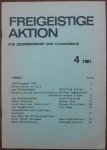 Keller Gottfried, Heptonstall Goffrey - Freigeistige Aktion für Geistesfreiheit und Humanismus. nr 4 1981