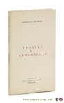 Chevalerie, Amaury de la. - Pensées et Aphorismes.